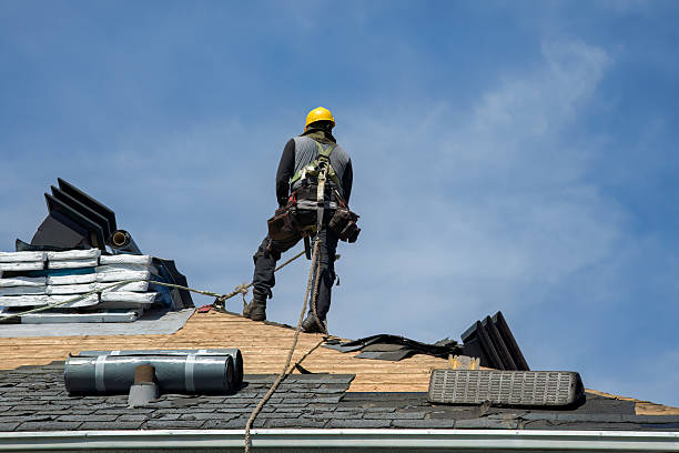 Professional Gutter Installation technician working in Amherstdale, WV